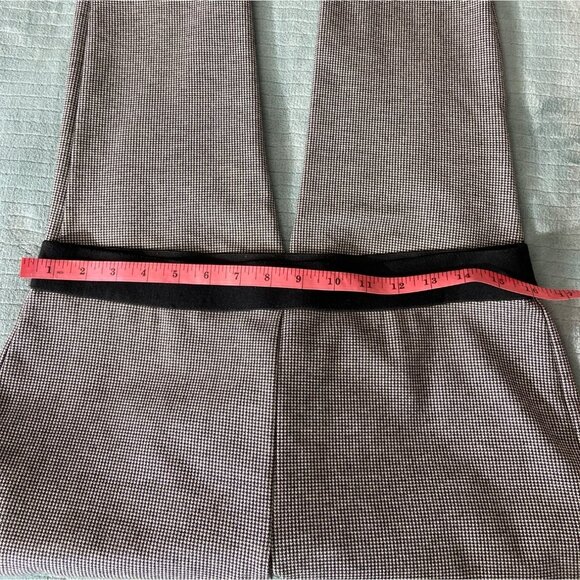 Talbots Womens Pants Size 10 Black Gray Checked Pattern Slim Fit Preppy - Picture 6 of 8